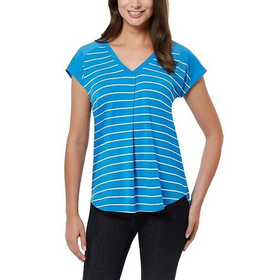 Adrienne Vittadini Ladies' Short Sleeve Top, Blue