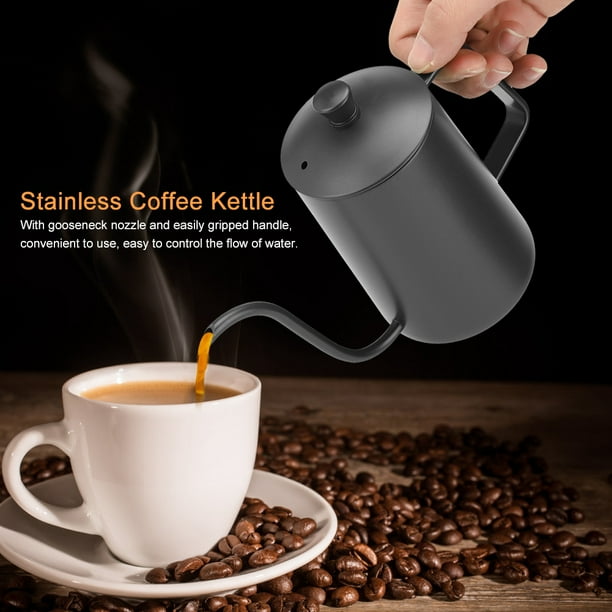 Tetera de café NikouMX acero inoxidable 600 ml cuello de cisne