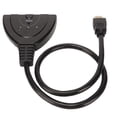 thumbnail image 3 of Switcher, LED Light 3 Port HD Multimedia Interface Switcher Auto Switching 3 In 1 Out Black  For DVD For Laptops For Projectors, 3 of 8