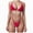 A46-Red, variant on Women's High Cut String Triangle Bikini Set Swimsuits Sexy Bathing Suits 2 Piece(Hot Pink,L)