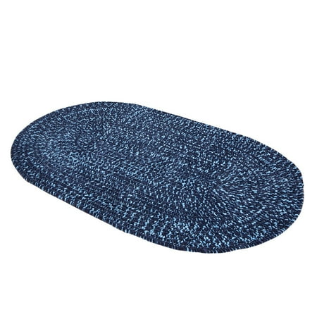Reversible Chenille Braided Round Accent Rug 30 X50 Royal Blue Reversible Chenille Braided Round Accent Rug 30 X50 Royal Blue