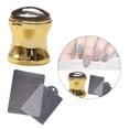 thumbnail image 3 of Juego de plantillas de silicona para decoración de uñas, raspador y estampador, reutilizables, para mujer. dorado, 3 of 8