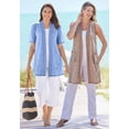 thumbnail image 6 of Woman Within Plus Size Lightweight Linen Vest Sweater, 6 of 6