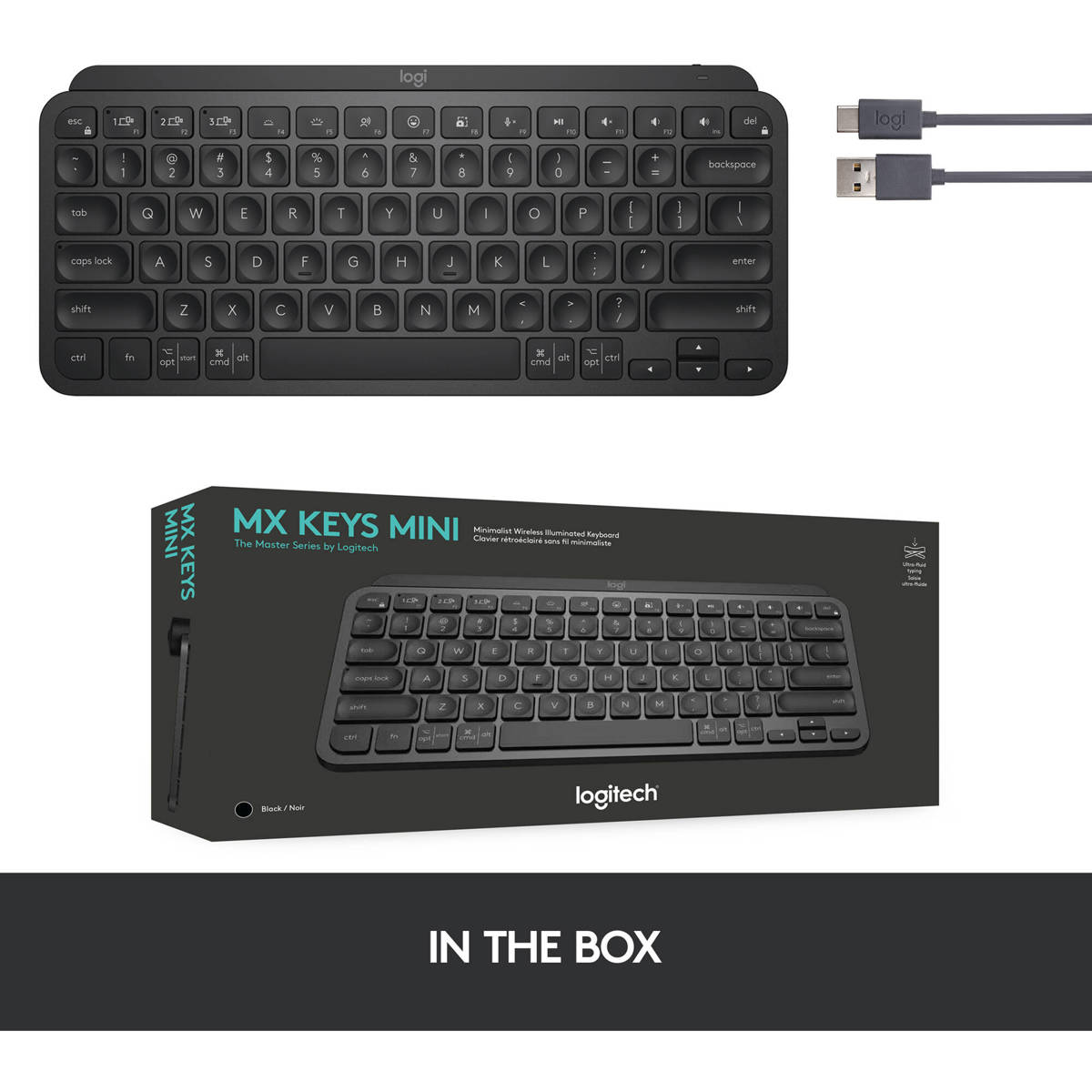 Logitech MX Keys Mini Wireless Keyboard, Black photo 7