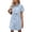 BU1, variant on Stylish Women's Denim Tiered Flowy Button Down Short Sleeve Casual Dress for Everyday Comfort