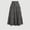 Dark Gray, variant on FengLS Midi Skirt for Women High Waist with Buttons Zipper Long Skirt Flowy A-Line Tiered Ruffle Skirt Casual Solid Elastic Waist Half Skirt