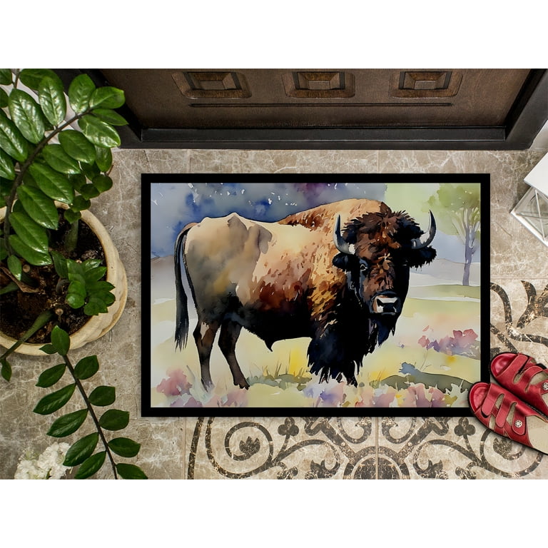 Caroline's Treasures DAC2873MAT American Bison Doormat Front Door Mat ...