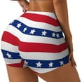 thumbnail image 3 of Athletic Shorts for Women, American Patriotic Stars And Stripes Seam Womens Shorts High Waisted Sport Running Workout Gym, 3 of 8