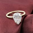 thumbnail image 2 of solitaire jewels 3CT Pear Moissanite Solitaire Engagement Ring For Women, 14K Yellow Gold, 2 of 8
