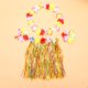 thumbnail image 3 of WORGEOUS Conjunto de falda de estilo hawaiano, pulseras de tocado de flores de simulación, guirnalda colgante, accesorios para disfraces de fiesta, 3 of 7