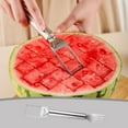 thumbnail image 2 of 2-in-1 Stainless Steel Fruit Cutter, Upgraded Watermelon Slicer, Dual Head Fruit Forks for Home, Kitchen, Camping (1PCS), 2 of 6