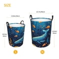 thumbnail image 3 of Fuzoiu Whimsical Underwater Fantasy Print Circular Hamper,Laundry Basket with Handle,Collapsible Laundry,Dirty Clothes Storage Basket,for Bedroom Bathroom Dorm Living Room-Small, 3 of 6