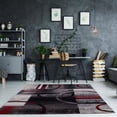 thumbnail image 3 of LaDole Rugs Modern Geometric Abstract Multicolor Area Rug Black/Grey/Red 6'5" x 9'5" (200cm x 290cm) 6' x 9' Indoor Living Room,Patio,Bedroom, 3 of 5