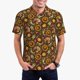 thumbnail image 1 of Balery Chrysanthemum turkey Camisa Polo de Hombre con Estampado, de Manga Corta y Tejido Medio, Camisa Tipo Golf Polo-3X-Large, 1 of 6