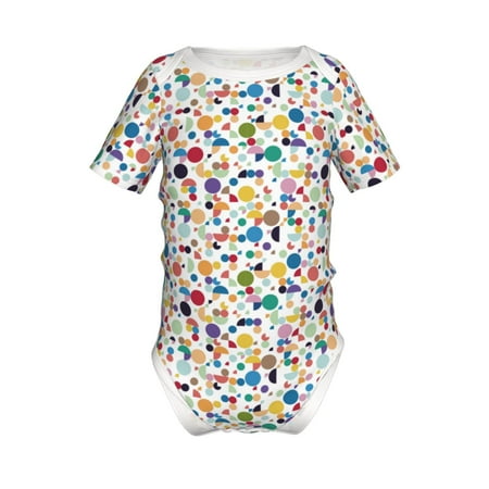 

Coaee Colorful Spots for Soft Baby Short-Sleeve Bodysuit Baby Climbing Clothes Baby Girls Boys Bodysuit Romper-6 Months