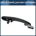 thumbnail image 5 of Unique Bargains Car Exterior Door Handles Rear Right for Hyundai Tucson 2005-2009 ABS Black, 1 Pcs, 5 of 6