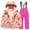 Hot Pink, variant on Hwmodou Toddler Girl Clothes Sets Kids Lined Ski Jacket Pants Set Winter Snowboarding Rain Coats Girls Boys Snow Suits Cute Outfit