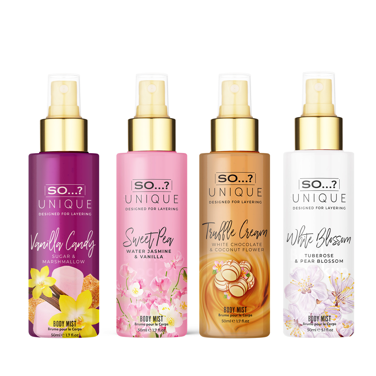 4x Body Mist Damen – Fruchtige Duftsprays Für Haar & Körper, 40 Ml, Lang Anhaltend