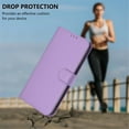 thumbnail image 7 of Wallet Case Compatible for Google Pixel 8 Pro, PU Leather Magnetic Closure Protective Flip Folio Case with 3 Card Holder and Wrist Strap Cover Women Men,Purple,For Google Pixel 8 Pro, 7 of 7