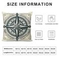 thumbnail image 6 of Vintage Ocean Navigation Series Green Anchor Map Compass Throw Pillow Case Cushion Cover  Linen Home Bedding Decorative PillowcaseSet of 2, 6 of 6