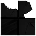 thumbnail image 5 of UVN Womens Chiffon Blouses Asymmetrical V Neck Shirts for Women Short Sleeve Elegant Tops, 5 of 8
