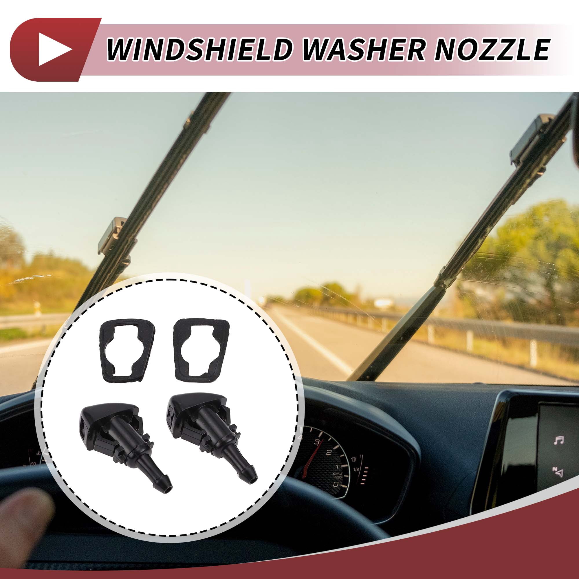 Unique Bargains 2pcs Windshield Washer Nozzle for Chevrolet Silverado 1500 Suburban