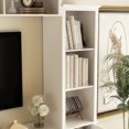 thumbnail image 3 of Timechee Large Modern Wood Entrainment Centers in White TV Stand Wall Cabinet 102"With Side Cabinet - White, 3 of 5