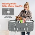 thumbnail image 3 of 2-in-1 Foldable Dog Bathtub Elevated Shower Station, Anti-Slip Design with Adjustable Sprayer for Small Medium Dogs & Cats, Space-Saving Grey Tub, 3 of 11