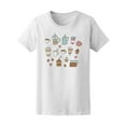 thumbnail image 1 of Cute Coffee Set Drawings Tee Women's -Image by Shutterstock, 1 of 1