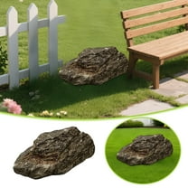 Realistic Rocks for Outdoor Decor - PU Foam Artificial Landscape Stones - Non-Hollow Rocks for Garden, Yard, Lawn & Patio - Weather-Resistant Decorative Stones