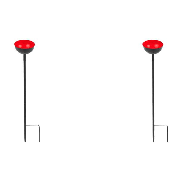 Estación Riego Abejas Alimentador Metal Con Estaca para Jardín () Rojo
