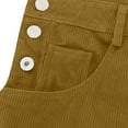 thumbnail image 6 of Aueoeo Women's Romper Corduroy Overall Shorts Adjustable Strap Shoulder Pocket Front Jumpsuit, 6 of 7