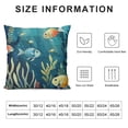 thumbnail image 5 of Qinduosi Cute Fish Inch Throw Pillow Cover Yellow Ocean Fish Cushion Cover Coral Sealife World Pillow Cover Decorative Pillow Cover Sofa Room Decor, 5 of 5