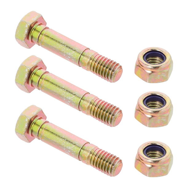 WEUVEB 3Ud Kit De Pernos Y Tuercas Dorados Para Sopladora De Nieve Compatible Con Ariens Y Fácil Instalación