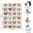 thumbnail image 4 of Boston Terrier Dog and Flower Florals Blanket,Comfortable Soft Lamb Wool Throw Blanket,All Season,Warm Lightweight Blankets for Sofa Bed Couch Living Room Chair,30"x40", 4 of 4