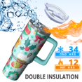 thumbnail image 3 of 40oz Christmas Tree Tumbler with Lid and Straw Leak Proof Stainless Steel Cup Holiday Presents Gifts, 3 of 4