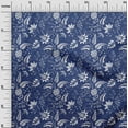 thumbnail image 3 of oneOone Silk Tabby Dark Blue Fabric Jacobean Floral Sewing Craft Projects Fabric Prints By Yard 42 Inch Wide, 3 of 4