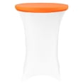 thumbnail image 1 of 1 Pc, Spandex Table Topper/Cap 30"-36" Round - Orange For Weddings, Baby Showers, Graduation Parties, Bridal Showers, Anniversary Parties, Banquets, Galas, Birthday Parties, Seminars, Catering, 1 of 1