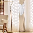 thumbnail image 4 of 2 Pack White Curtain Tiebacks, Romantic Bow Curtain Ties with Clips, Decorative Sheer Curtain Holdbacks, Boho Curtain Tie Backs for Bedroom Nursery Living Room Home Decor (White), 4 of 5