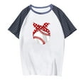 thumbnail image 4 of Tops Cortos para las Mujeres Impreso Cuello Redondo Mangas Cortas Casual Camiseta, Mujer Casual Camisetas para el Hogar Diario, 4 of 4