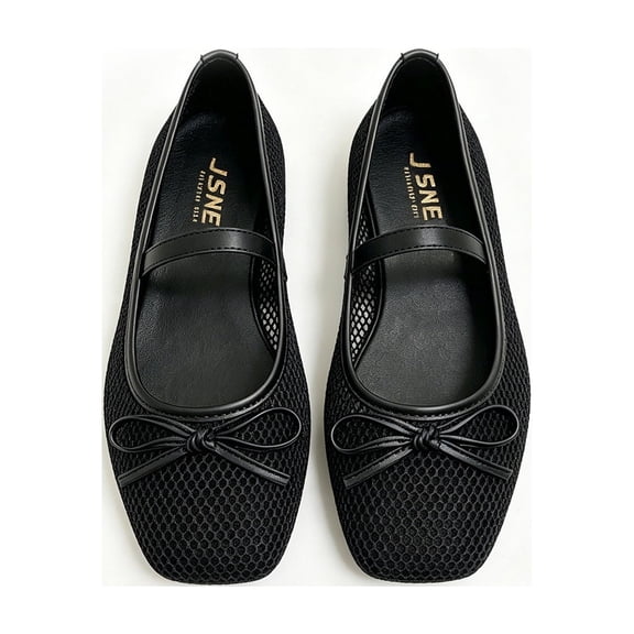 Taqqpue Women Flat Shoes Under 10 Womens Lace Mesh Casual On Flats Summer Formal Flat Shoes Block Closed Toe Footwear for Women