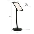thumbnail image 2 of M&T Displays Simplistic Curved Menu Board 11x17 inch Black Pedestal Sign Holder Floor Standing Aluminum Front Loading Easy Open Poster Advertisement Sign Holder for Restaurant Cafe Hotel, 2 of 8