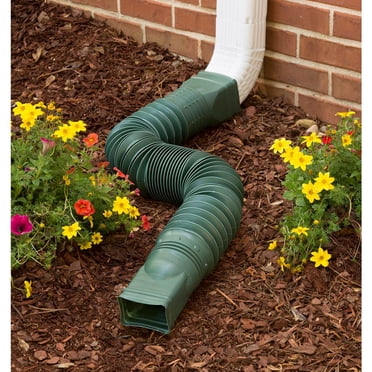 Expandable Flex Drain Downspout Extension – 25-55" – White – PVC – USA Made