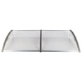 thumbnail image 4 of Tcbosik Window Awning Door Canopy, 80" x 38" Outdoor Household Application Rain Cover Eaves Canopy for Resisting Rain or Scorching Sun Coming Into Your House, Silver & Gray Bracket, 4 of 9