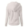 thumbnail image 4 of Womens Casual Tops Women's Solid Color Sweatshirt Women Long Sleeve Letter Solid Color Hoodie Sweatshirts Pullover Sweatshirts Top Blouse, 4 of 4