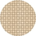 thumbnail image 1 of Ahgly Company Tapis Rond Lavable en Machine Intérieur Transitionnel Pérun Brun, 5 Pieds Rond, 1 of 7