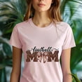 thumbnail image 5 of Football Mom Shirt | Leopard Print Bow Graphic Tee for Game Day, Maroon, Size XL, 5 of 6