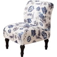 thumbnail image 1 of TOPCHANCES Accent Chair Cover, Armless Slipper Chair Protector Stretch Jacquard Slipcover, Blue, 1 of 10