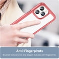 thumbnail image 3 of Case for iPhone 14 Pro Max Case Slim Dropproof [Defend from Drop/Scratch/Slip/Fingerprint] Clear Acrylic Hard Back Soft TPU Bumper Hybrid Phone Cover for iPhone 14 Pro Max-Red, 3 of 16