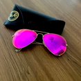 thumbnail image 1 of RB-Hip Hop-sunglasses Aviator Sunglasses Pink Mirrored Reflective mens and women’s, 1 of 3